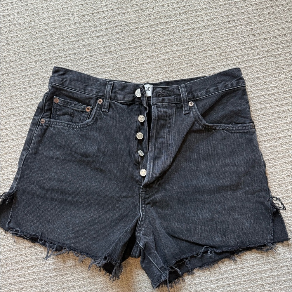 Agolde Dee Shorts - Black Denim